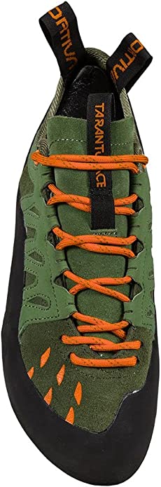 La Sportiva Mens Tarantulace Rock Climbing Shoes Color Olive / Tiger