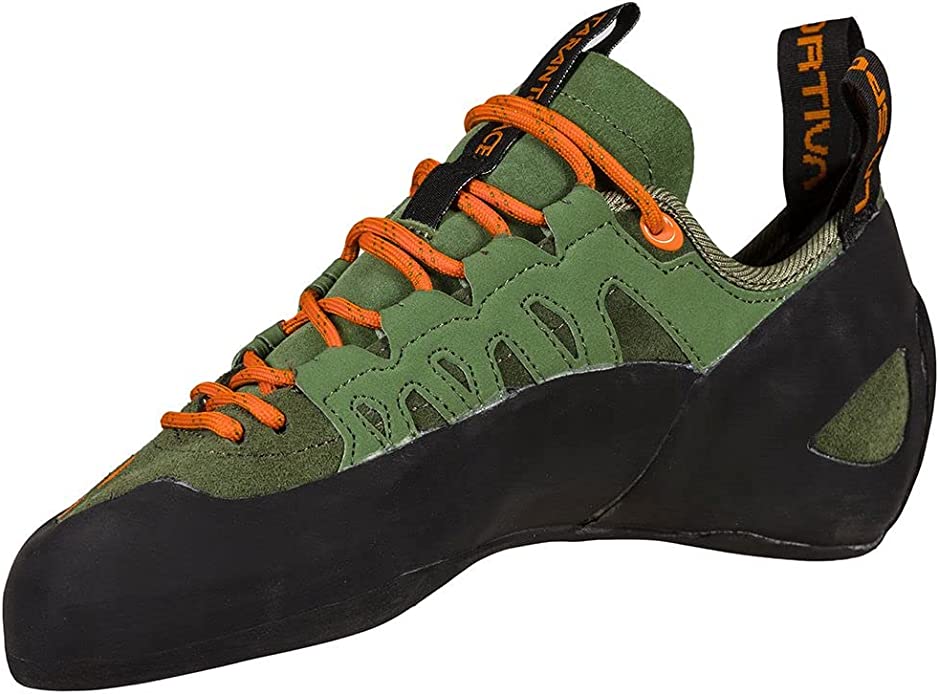 La Sportiva Mens Tarantulace Rock Climbing Shoes Color Olive / Tiger